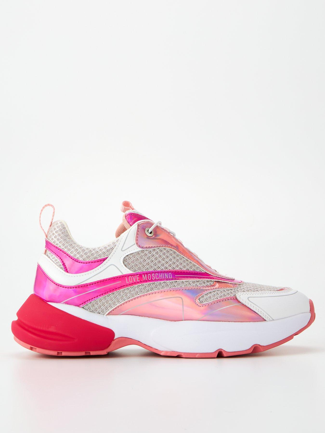 Moschino pink discount trainers