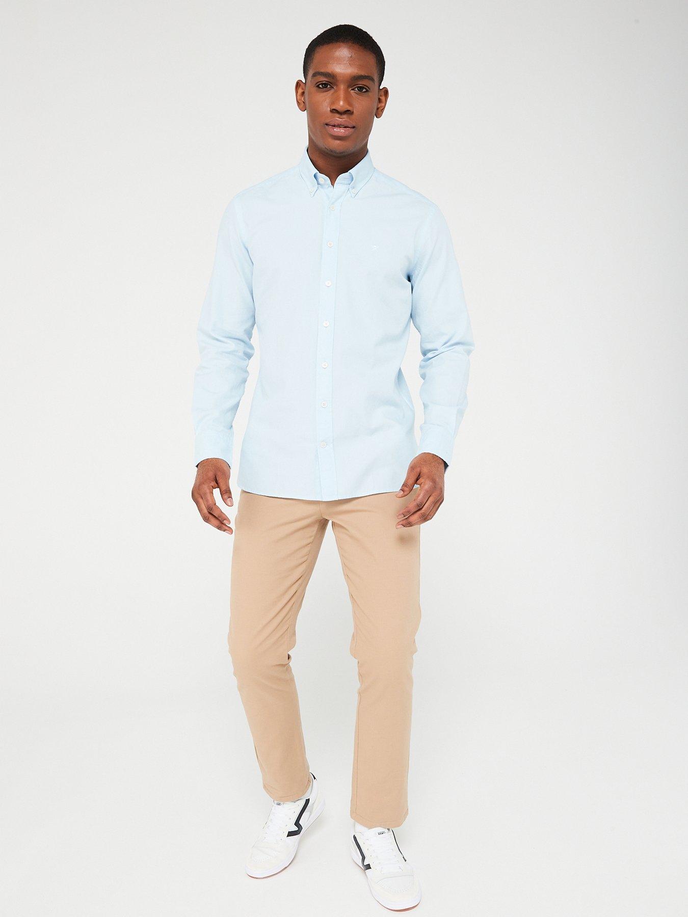 hackett-garmet-dyed-slim-fit-long-sleeve-oxford-shirt-blueback