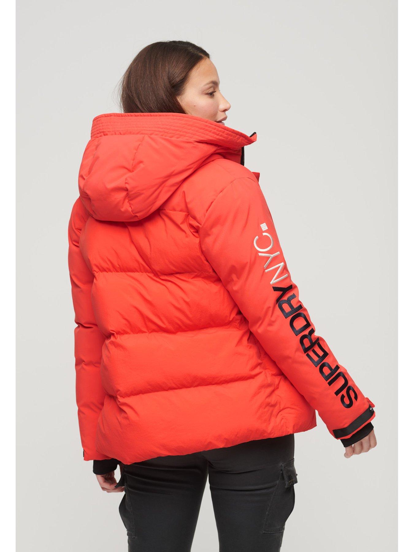 Hooded City Padded Wind Parka Jacket - Red