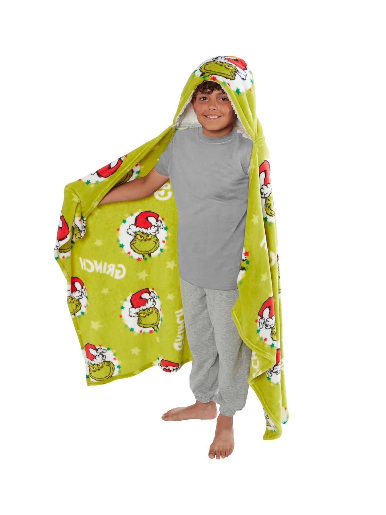 the-grinch-christmas-hooded-fleece-blanket-green