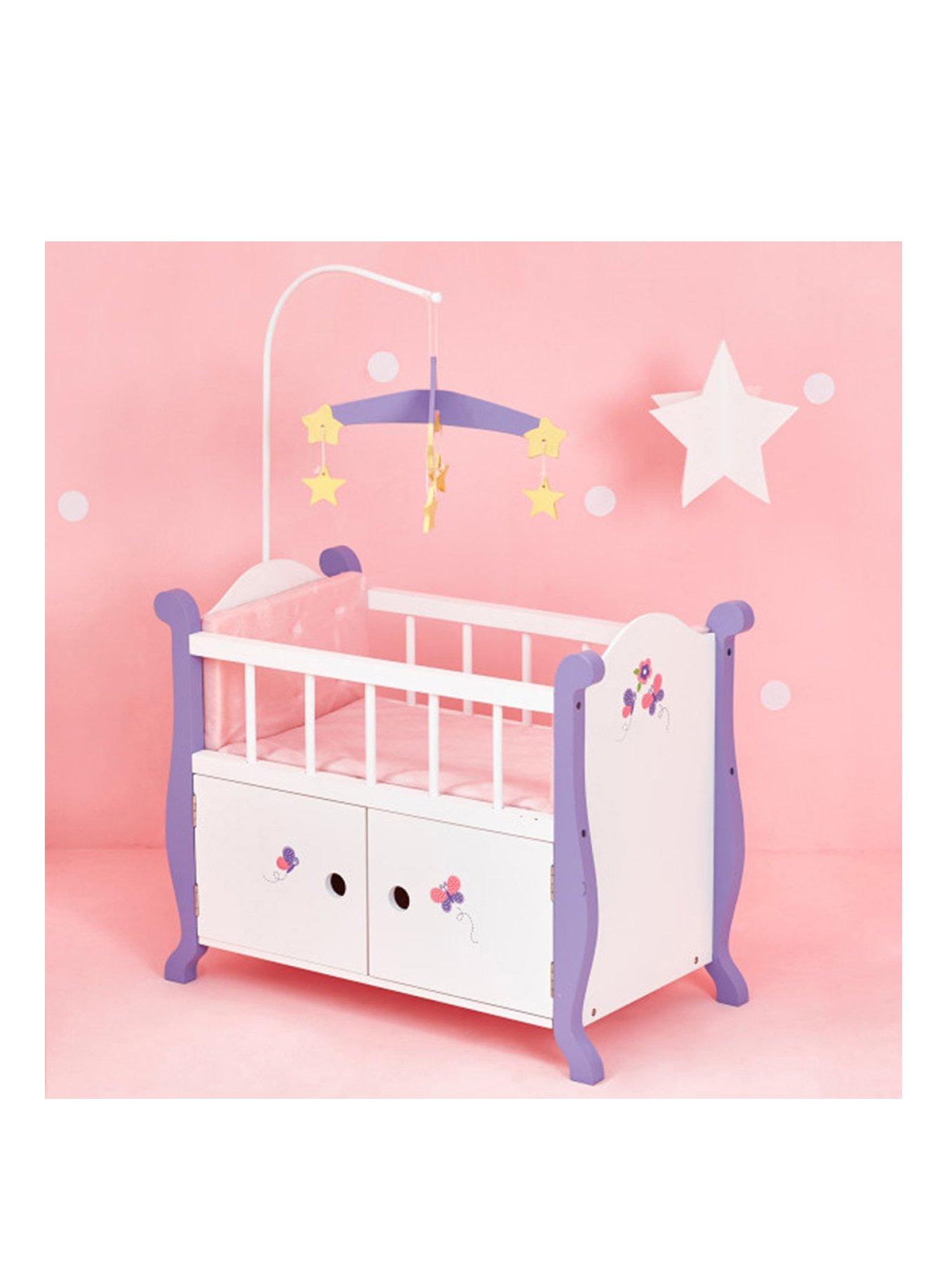 White baby hot sale doll crib