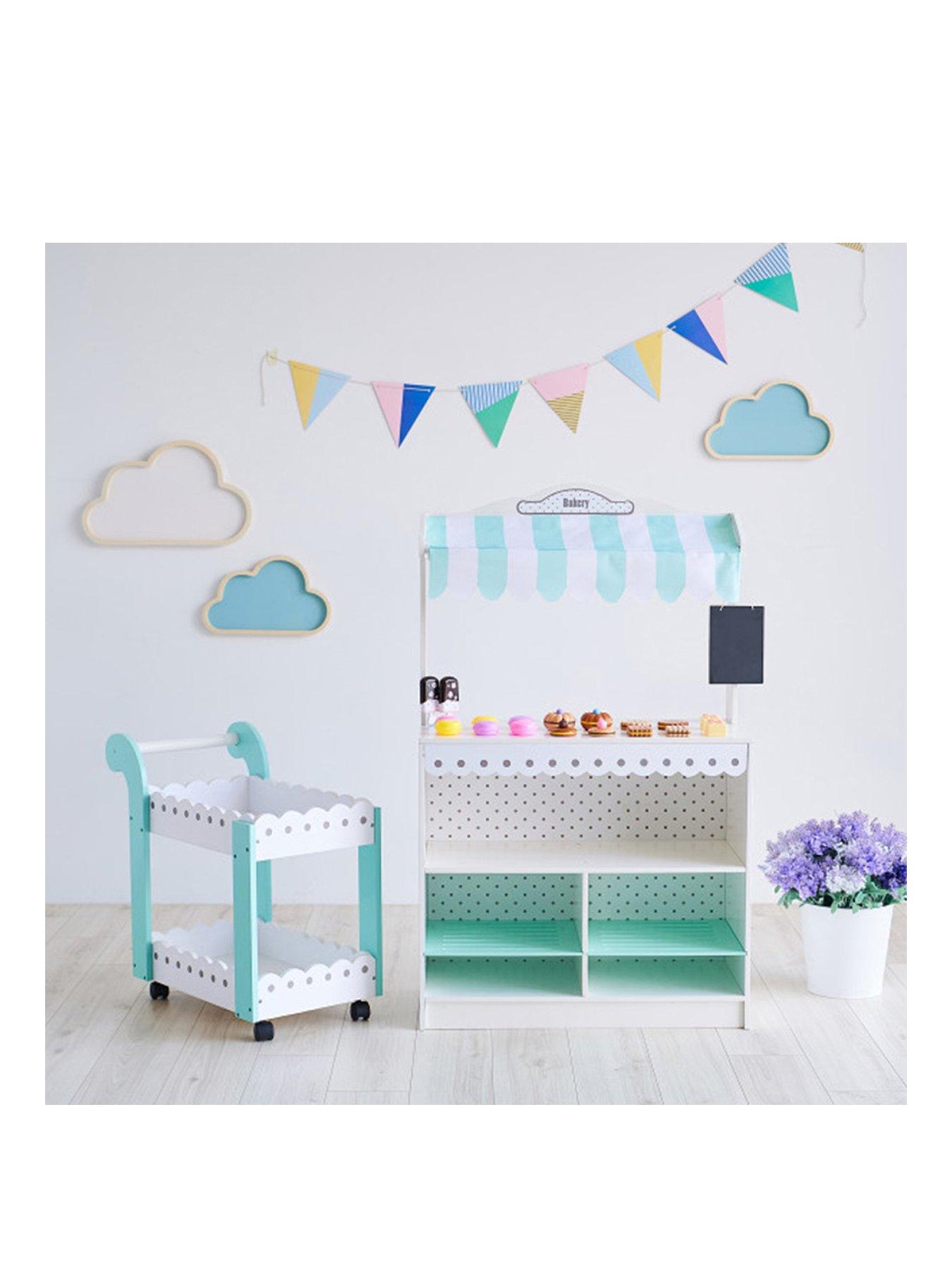 Teamson Kids My Dream Bakery Shop Dessert Stand - White / Mint
