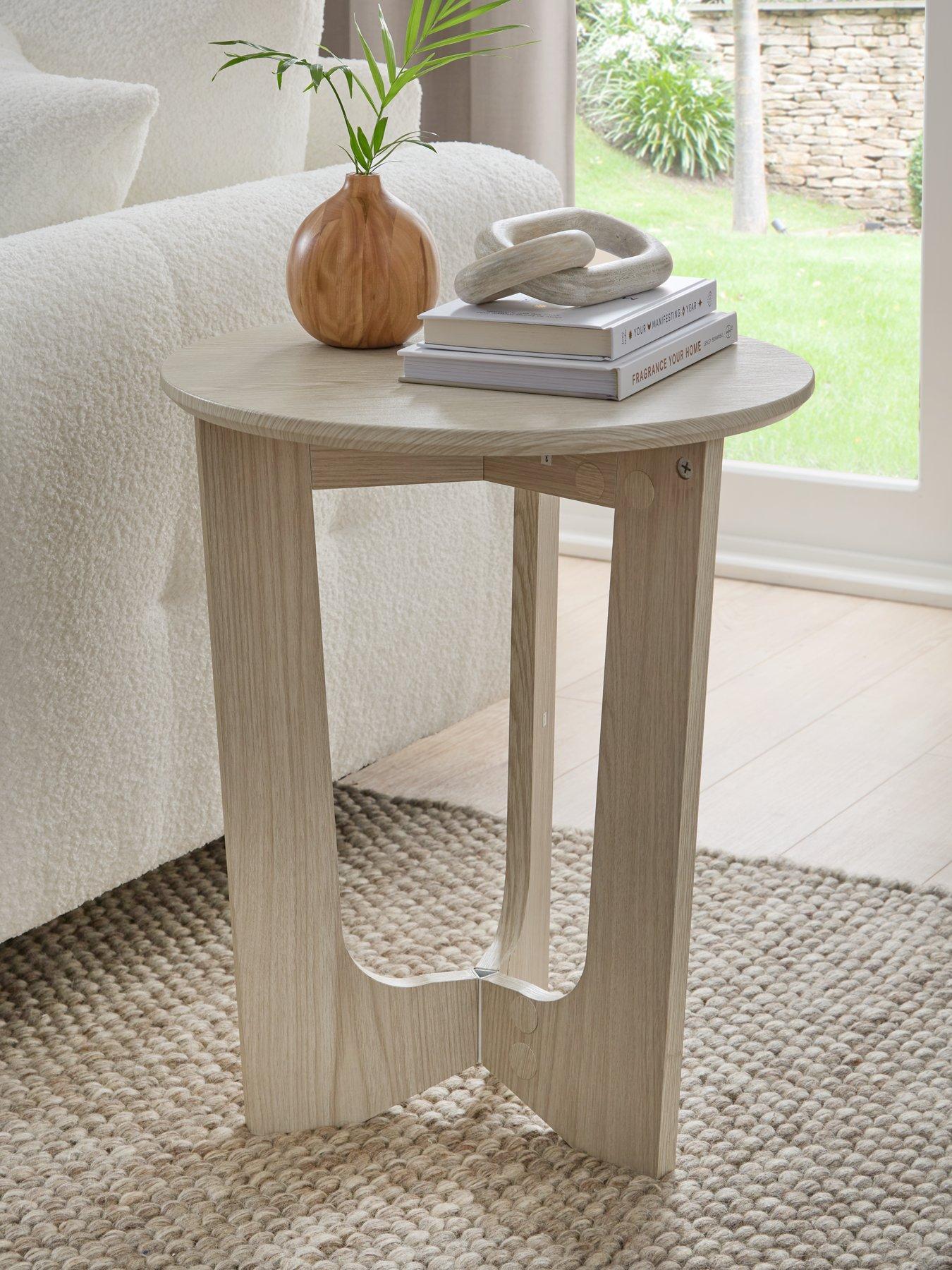 very-home-marcel-round-side-table-oak