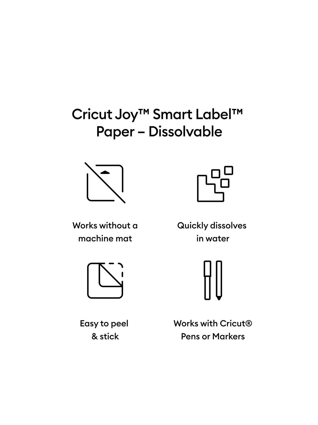 Image 2 of 7 of Cricut Joy Dissolvable Labels 2010061 (X2 Pack)