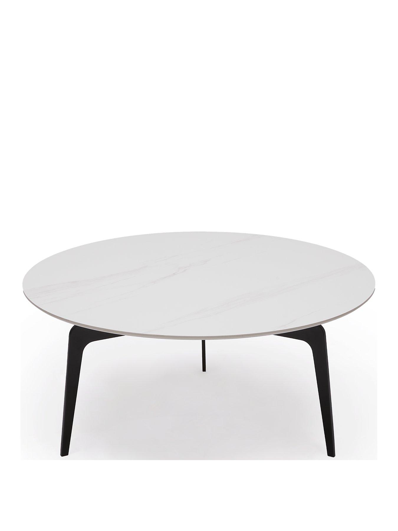 Image 2 of 5 of Very Home Stiletto Ceramic Top Coffee Table - White