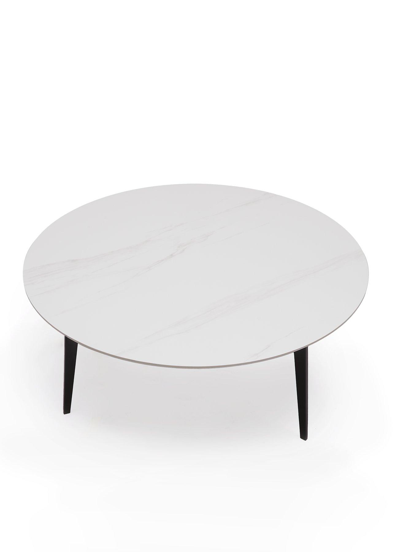 Image 4 of 5 of Very Home Stiletto Ceramic Top Coffee Table - White