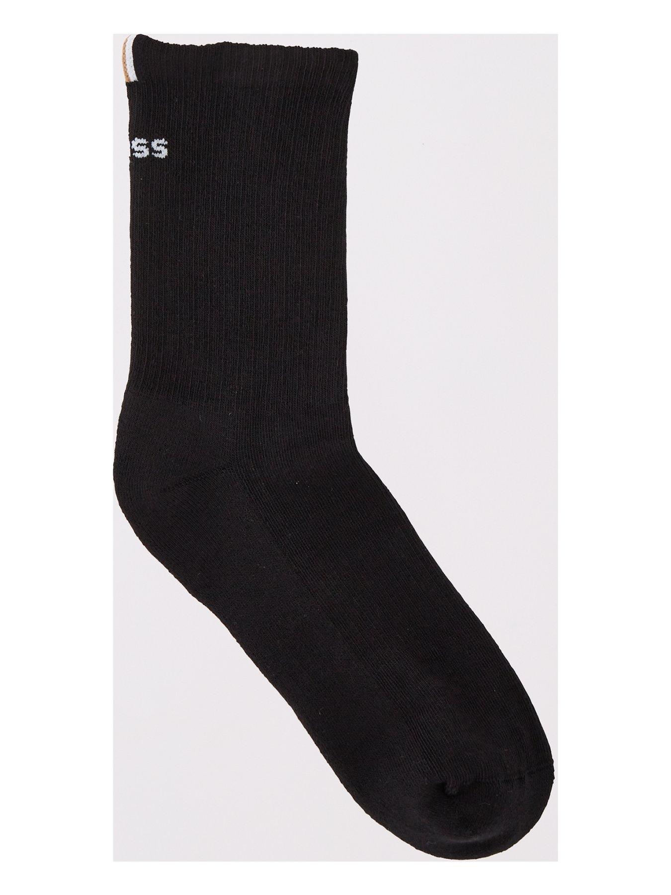 boss-2-pack-iconic-logo-sock-blackstillFront