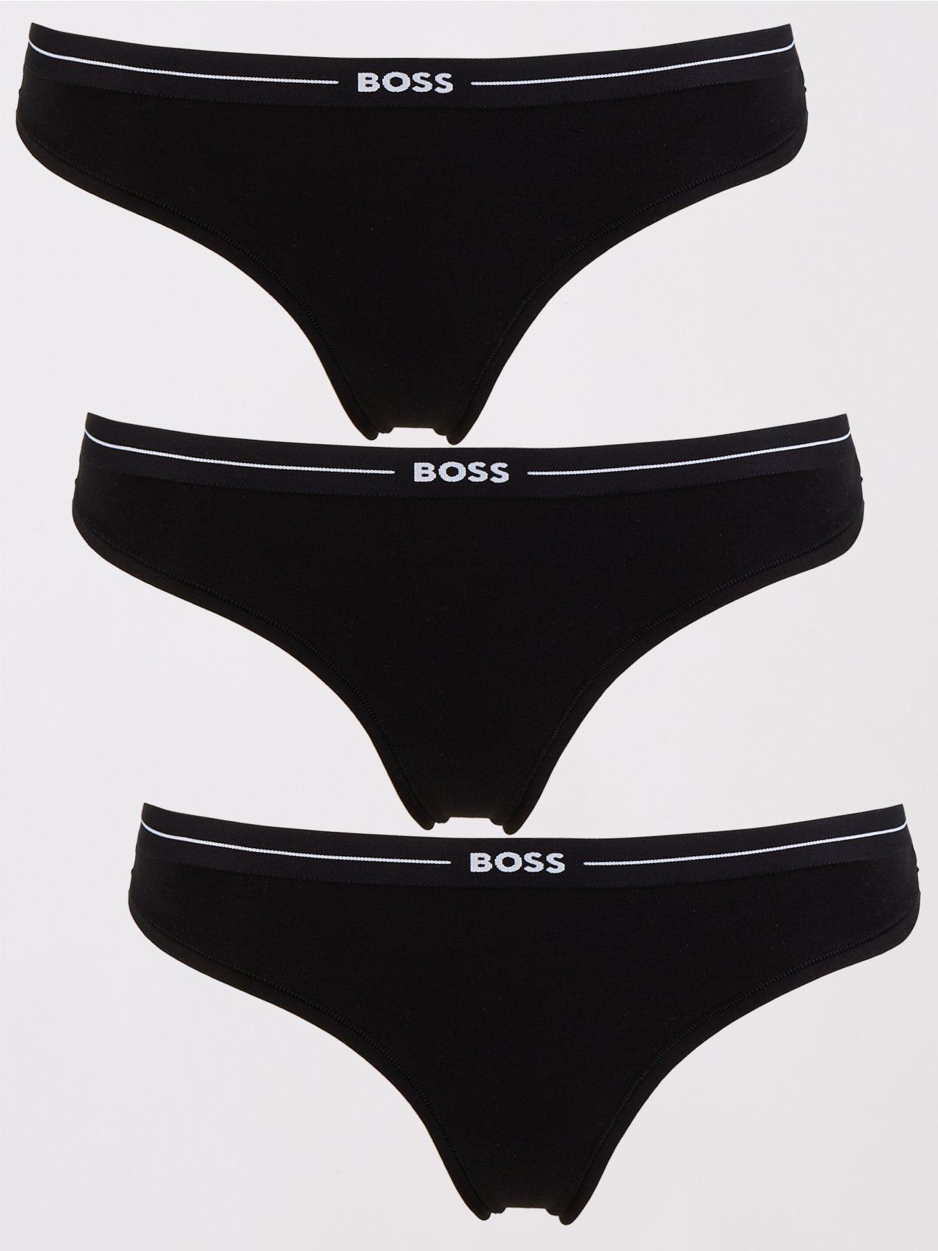 boss-3-pack-thong-blackfront