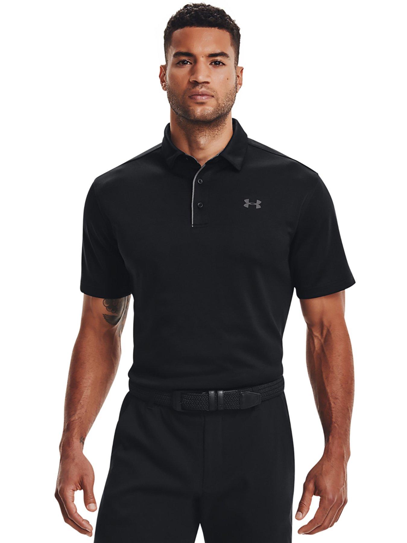 UNDER ARMOUR Mens Golf Tech Polo - Black