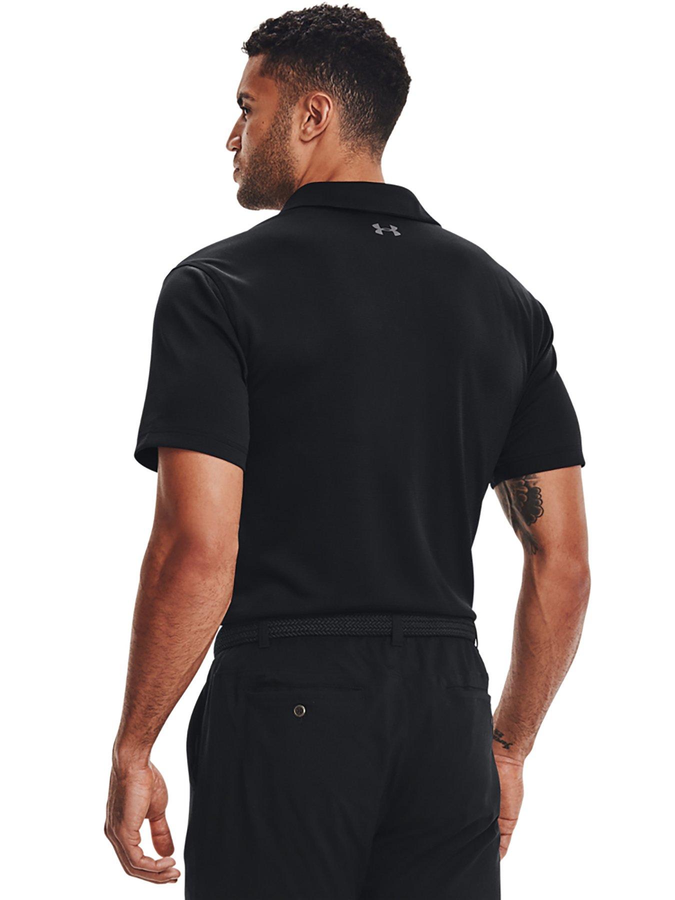 under-armour-mens-golf-tech-polo-blackstillFront