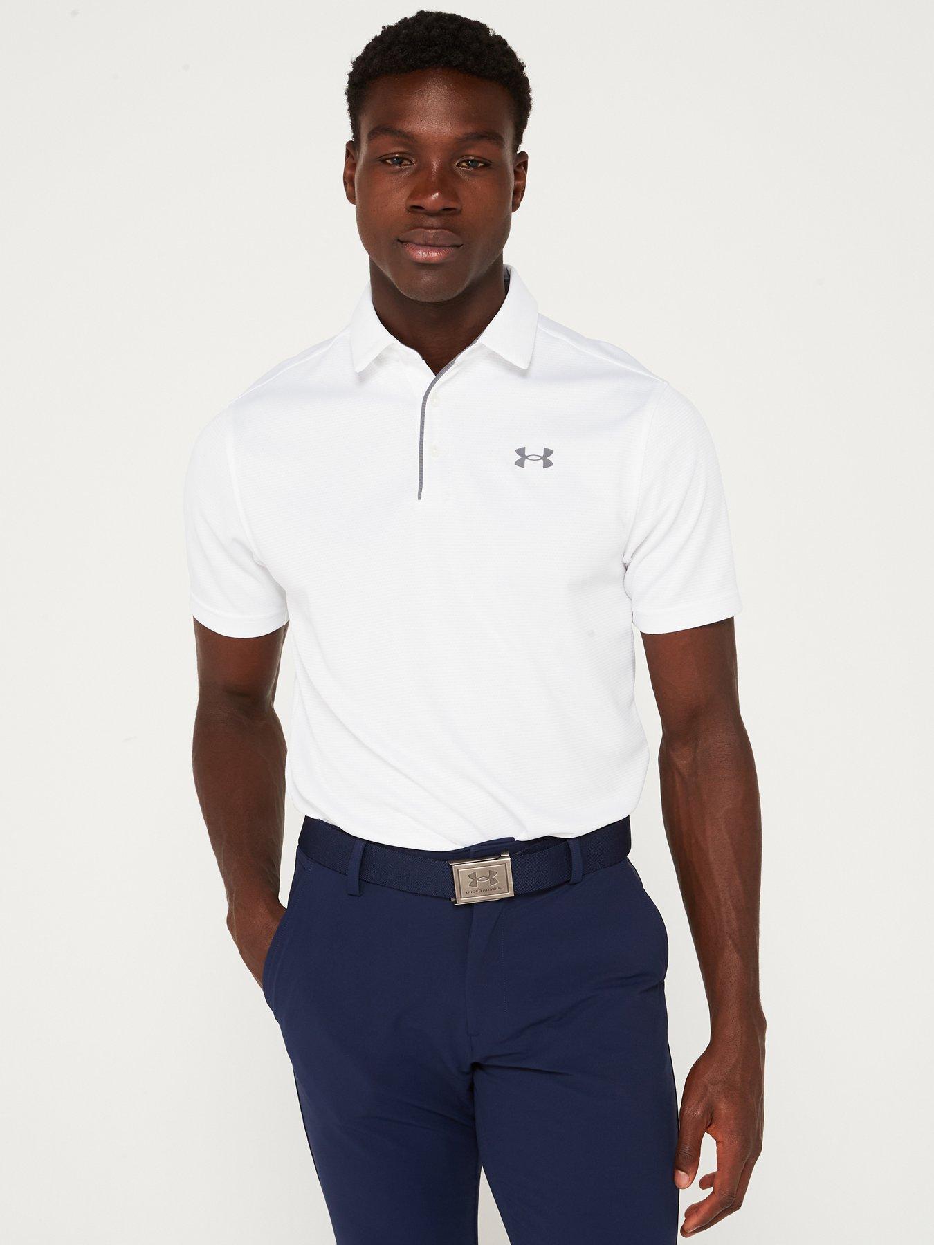 UNDER ARMOUR Mens Golf Tech Polo - White