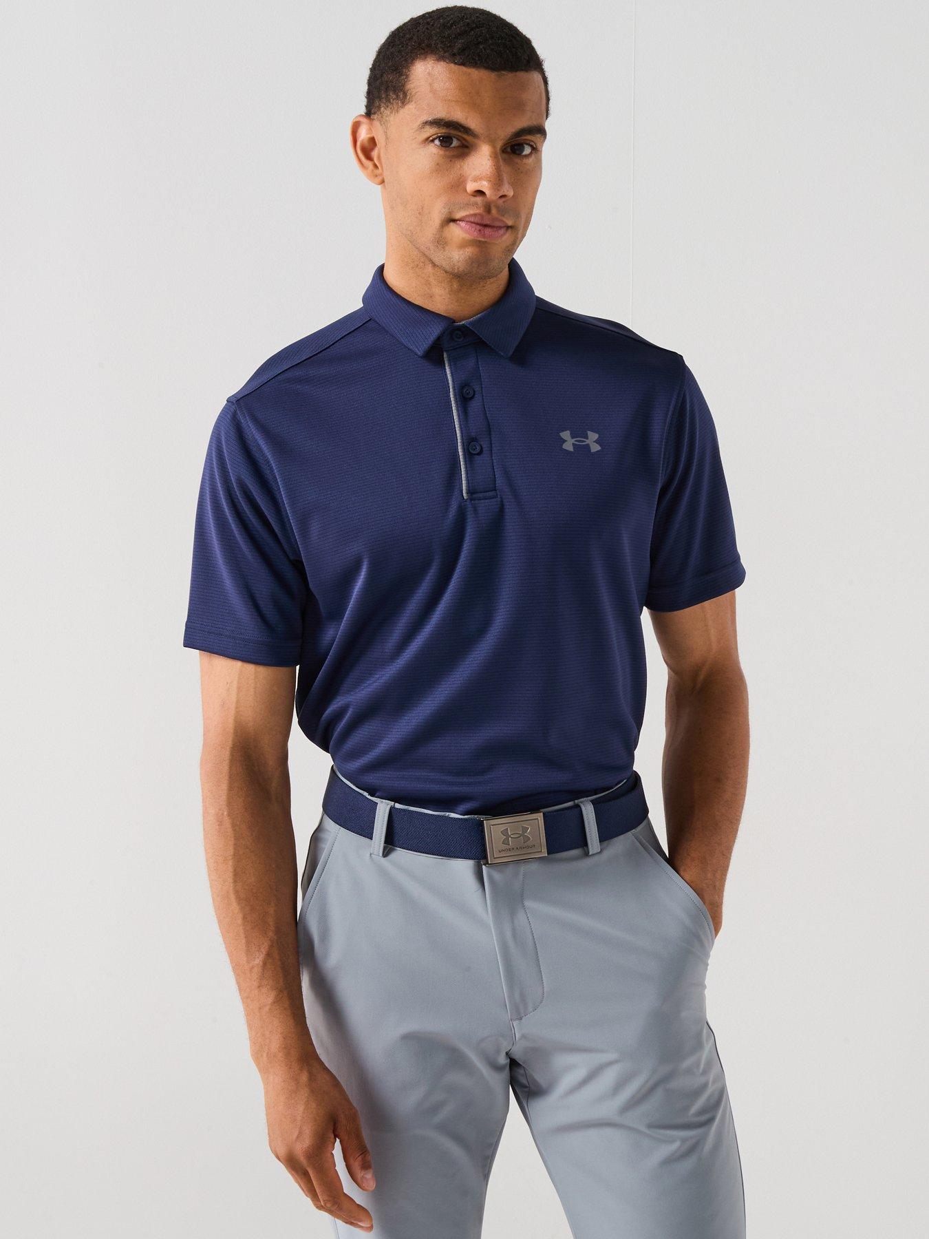 UNDER ARMOUR Mens Golf Tech Polo Shirt - Navy
