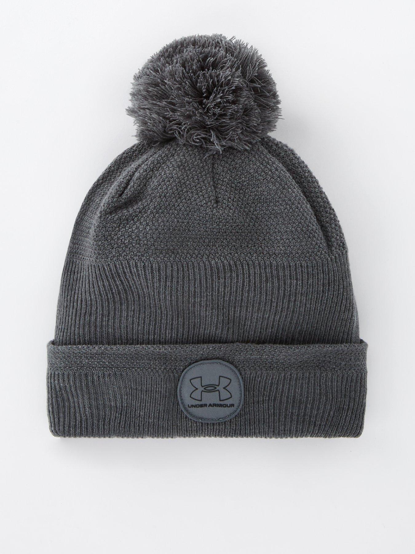 Golf Driver Pom Beanie Hat Grey