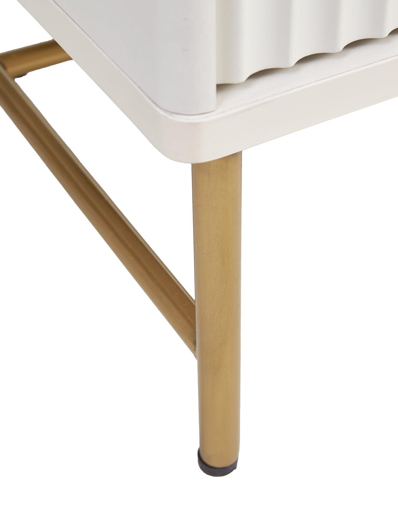 Image 6 of 6 of Very Home Cora Large 3 Door Sideboard - Ivory/Brass