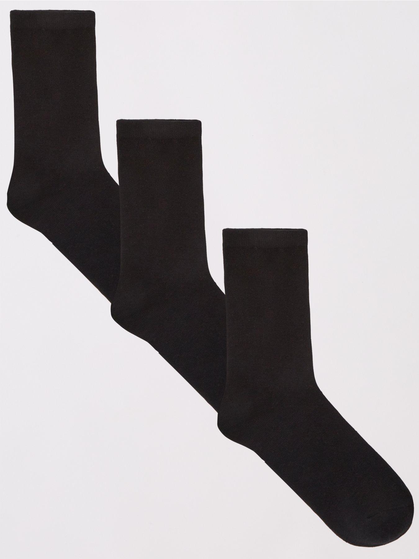 everyday-3-pack-ankle-socks-blackfront