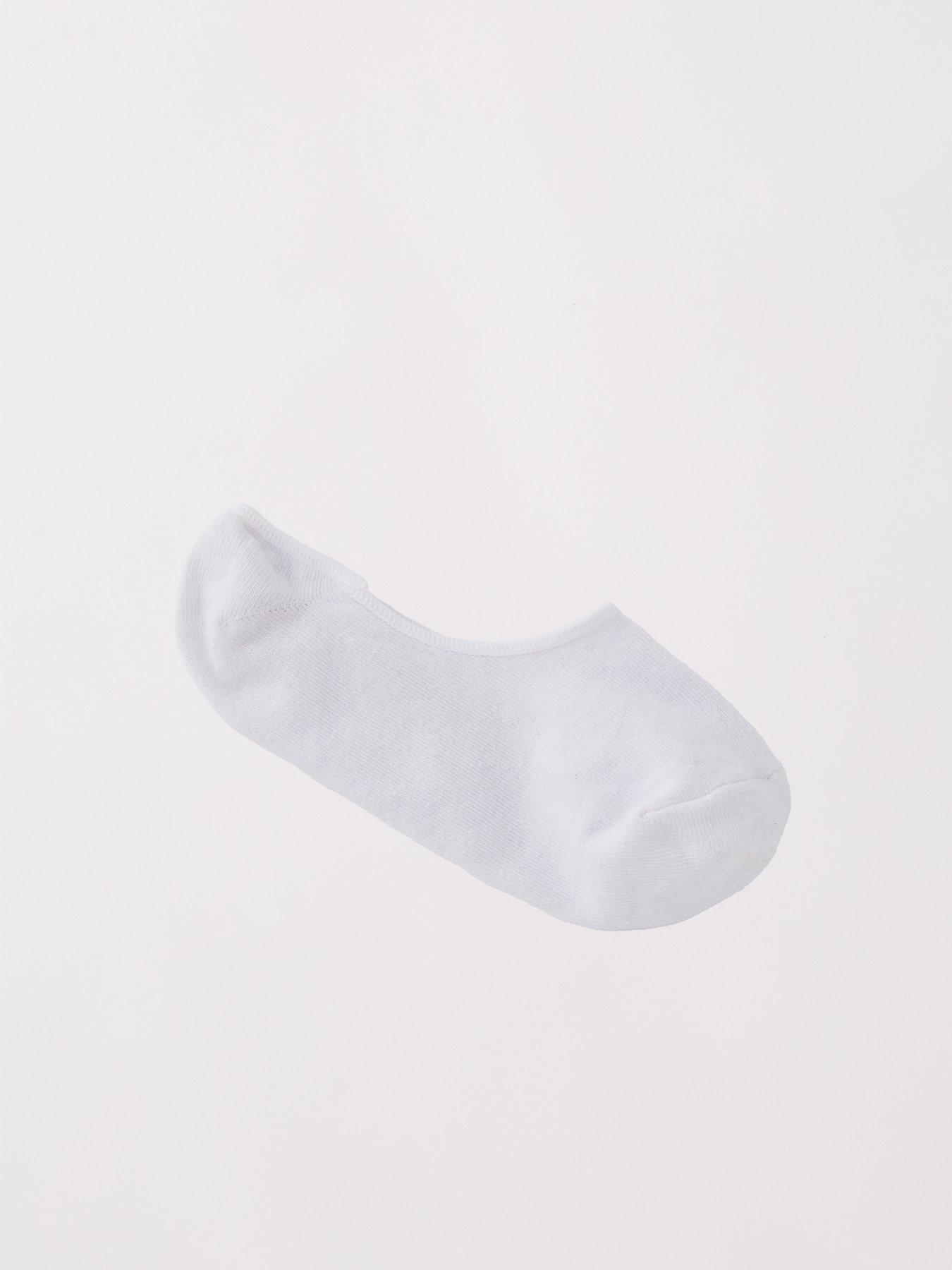 Image 2 of 3 of The Very Collection 3 Pack Invisible Trainer Liner Socks With Heel Grips - White