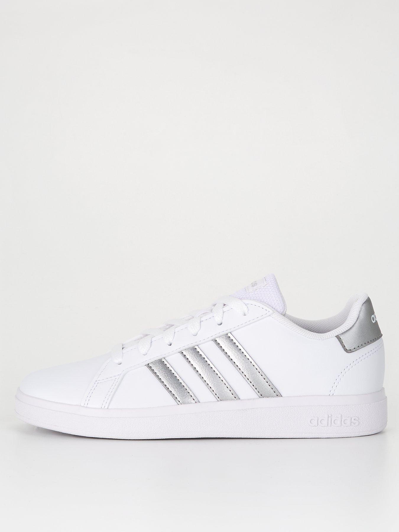 adidas-sportswear-kids-girls-grand-court-20-trainers-whitesilver