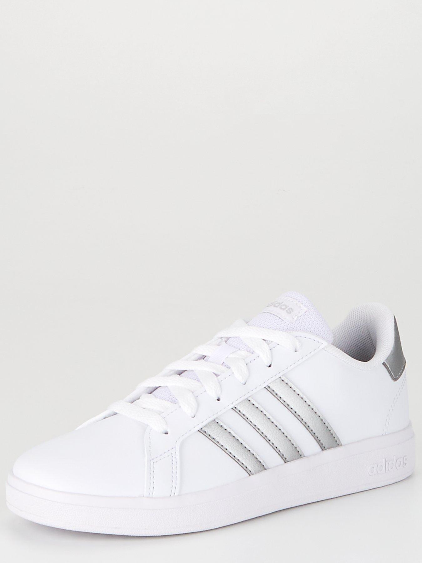 adidas-sportswear-kids-girls-grand-court-20-trainers-whitesilverstillFront