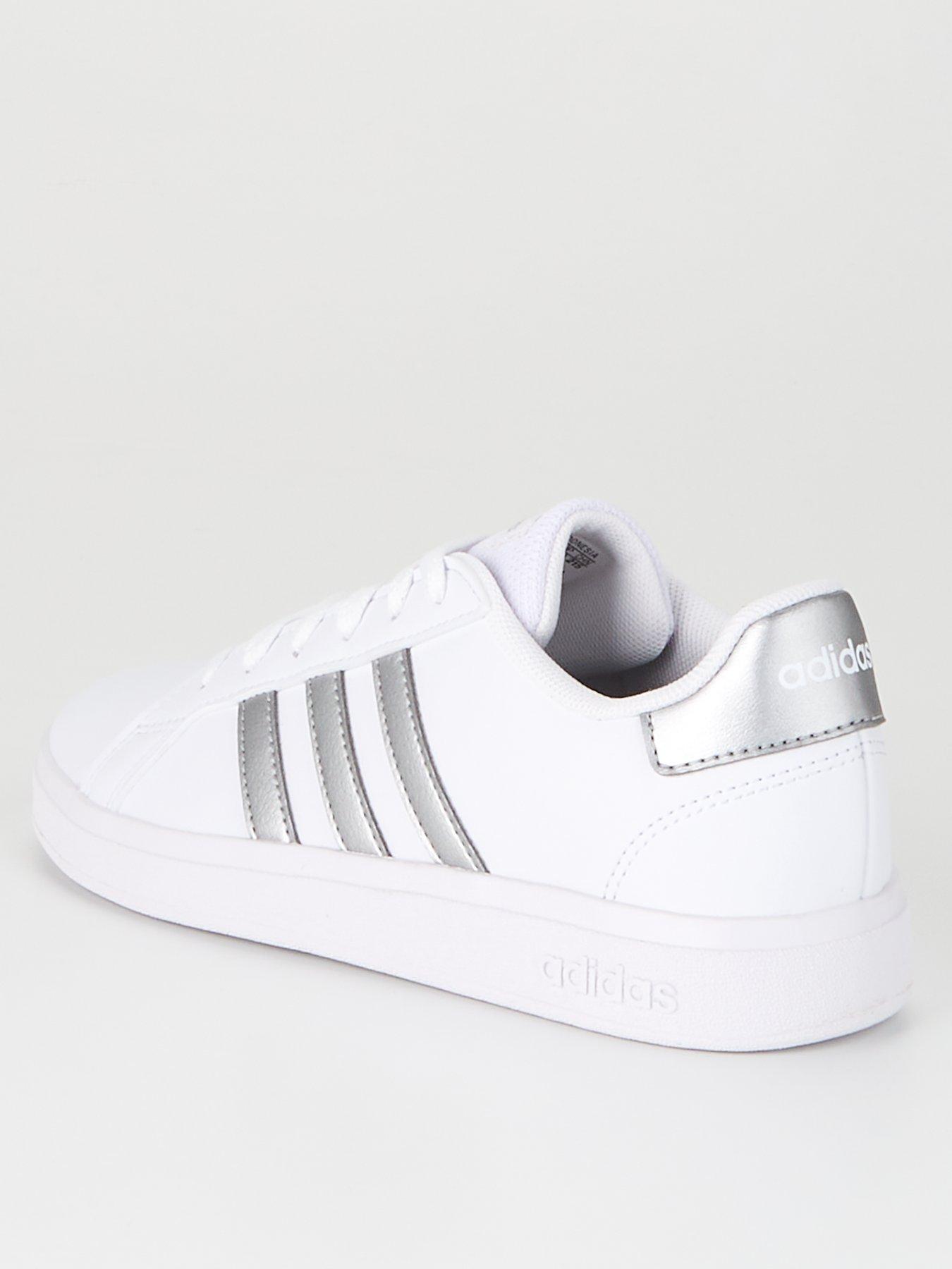 Image 3 of 6 of adidas Sportswear Kids Girls Grand Court 2.0 Trainers - White/Silver