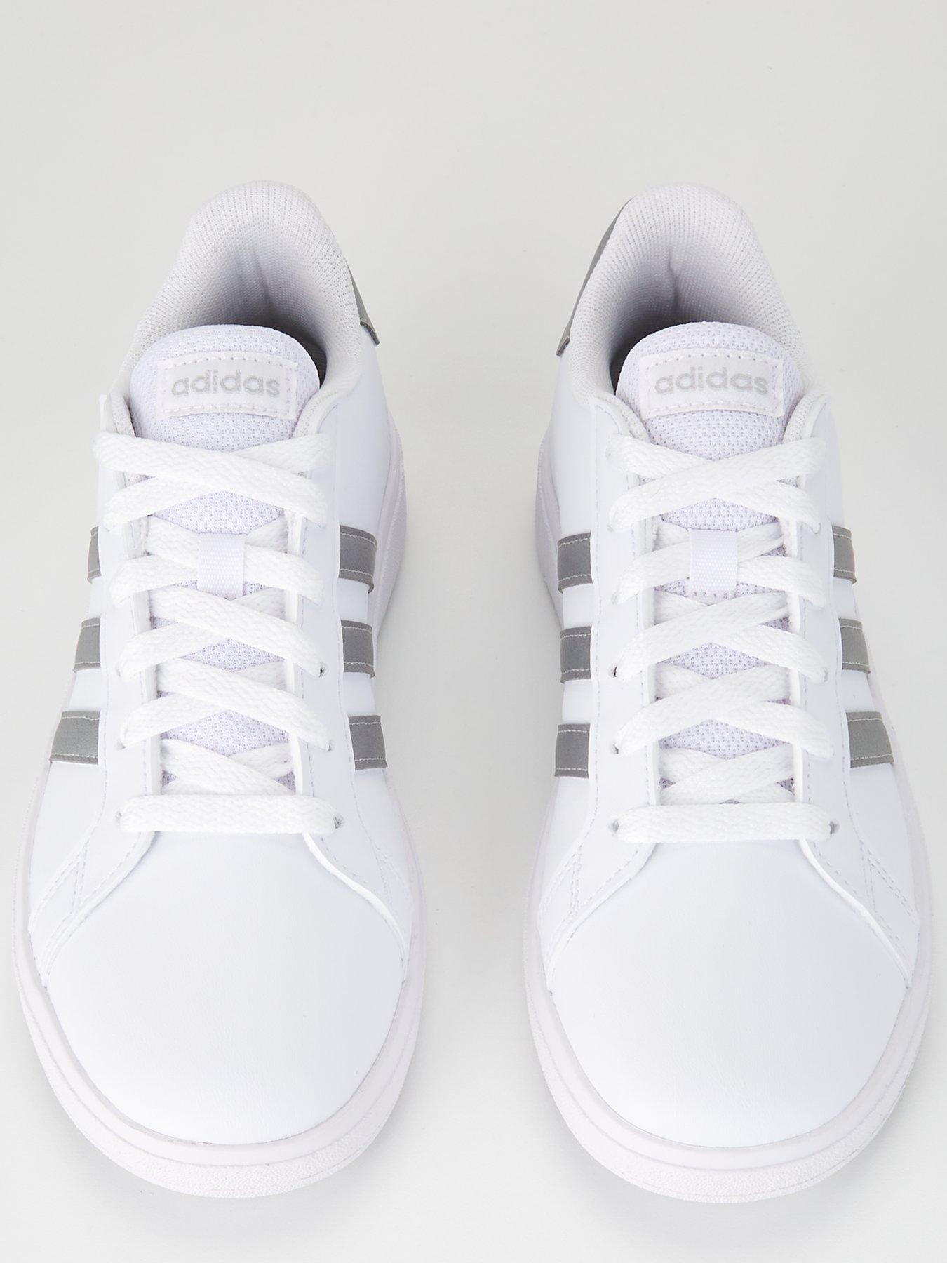 Image 4 of 6 of adidas Sportswear Kids Girls Grand Court 2.0 Trainers - White/Silver