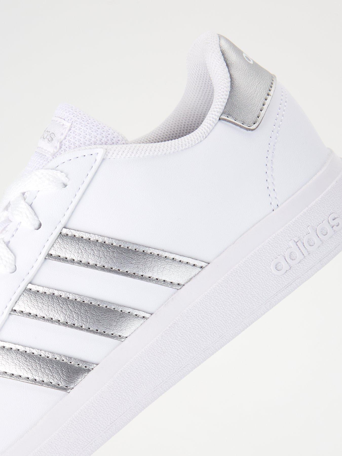 Image 6 of 6 of adidas Sportswear Kids Girls Grand Court 2.0 Trainers - White/Silver