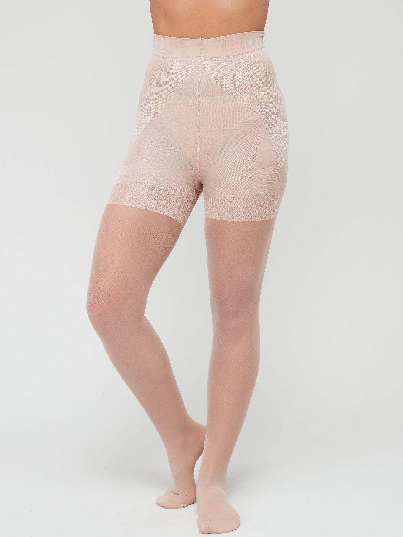 Image 2 of 4 of Everyday 2 Pack Bum, Tum Thigh Sheer Tights (shiny) - Nude
