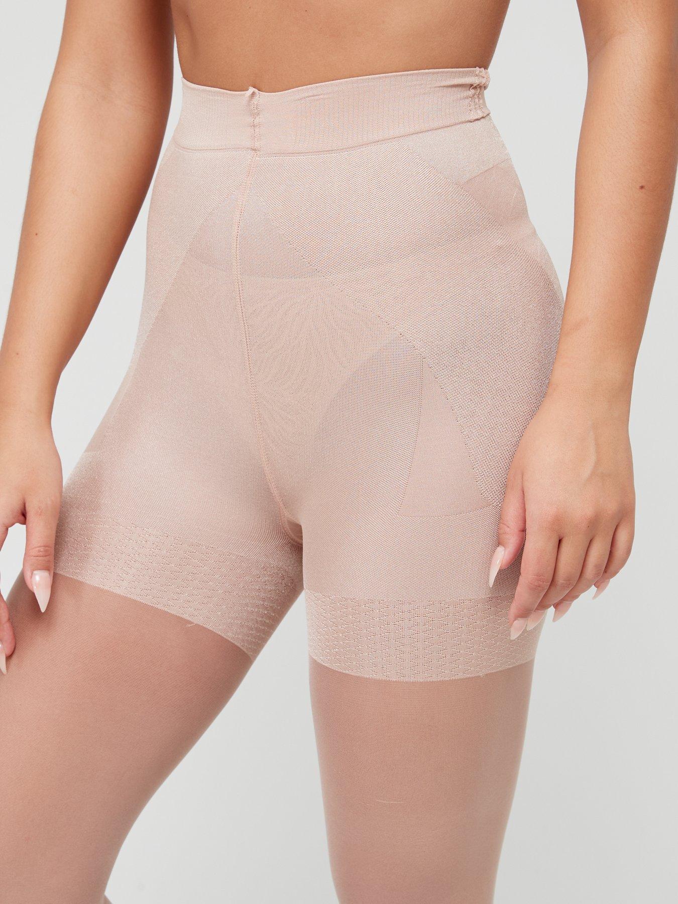 Image 4 of 4 of Everyday 2 Pack Bum, Tum Thigh Sheer Tights (shiny) - Nude
