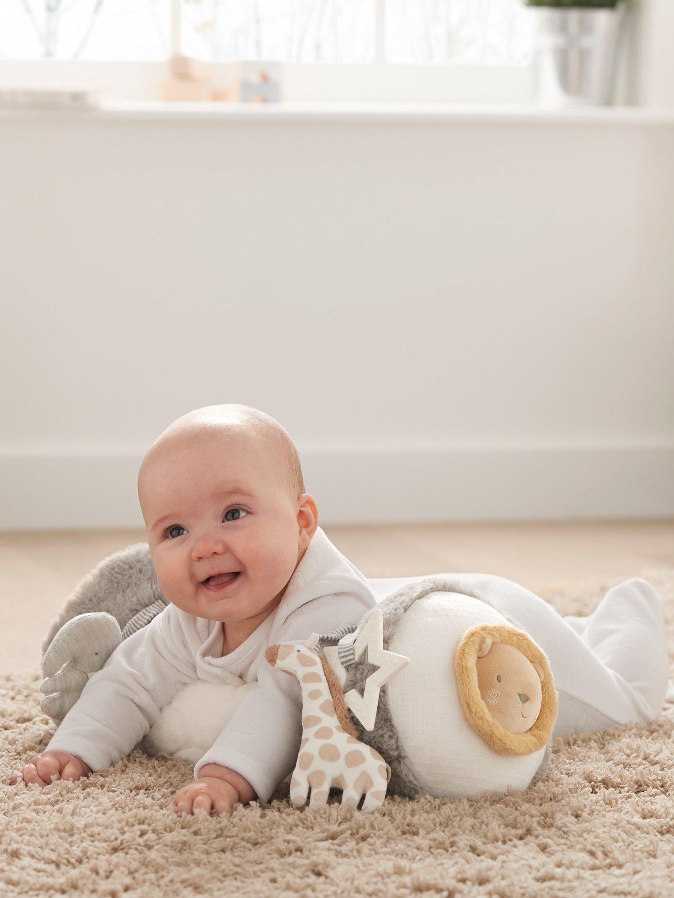 Image 1 of 5 of Mamas & Papas Tummy Time Roll - Welcome to the World Grey