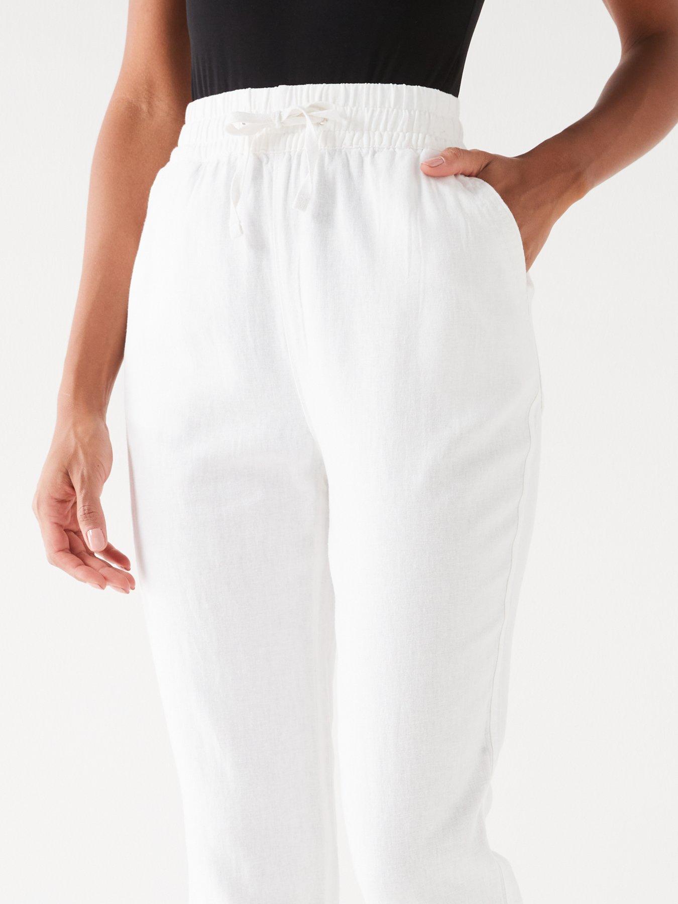 everyday-short-linen-blend-trousers-whiteoutfit