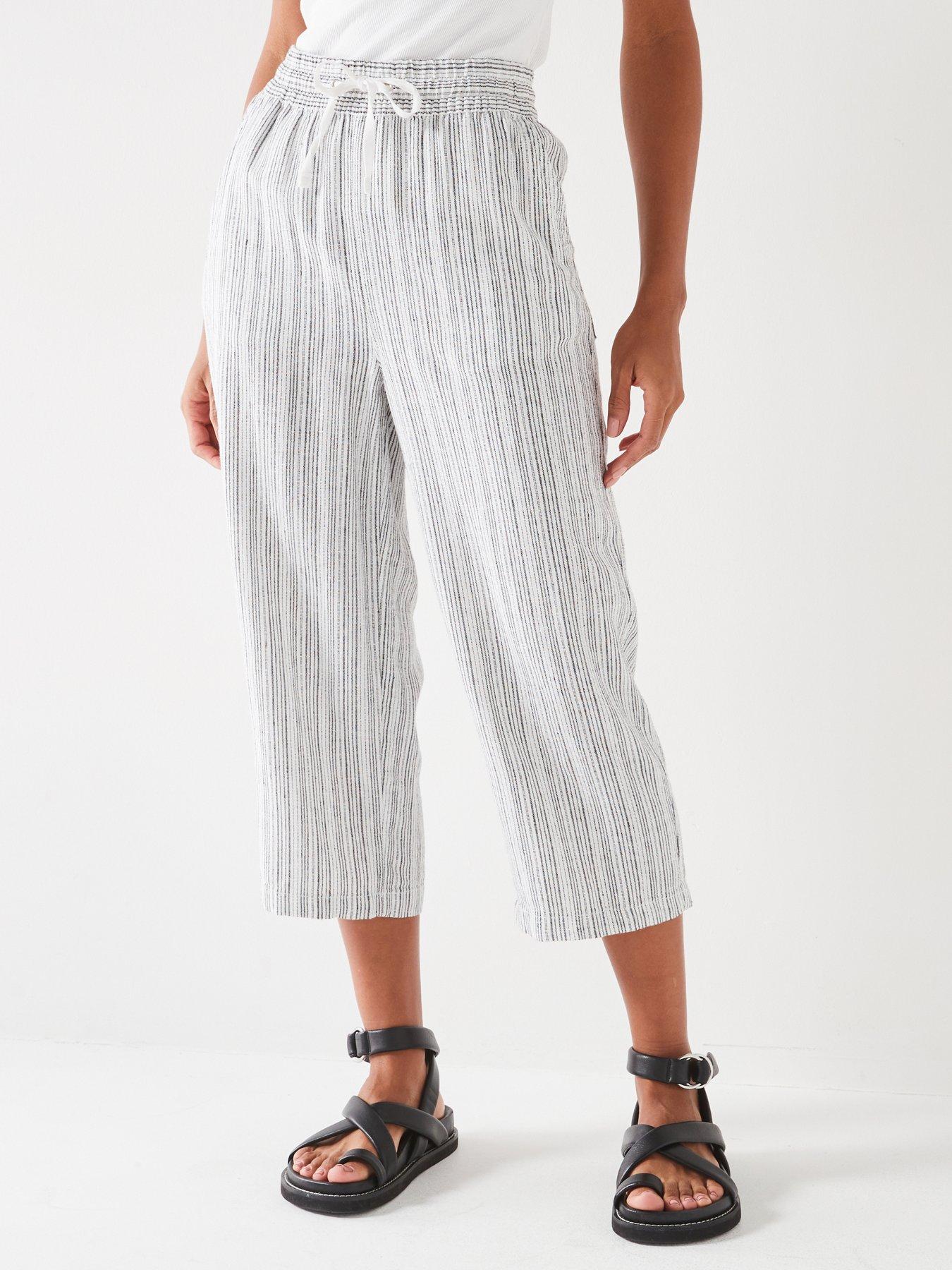 everyday-cropped-linen-blend-stripe-trousers-blackwhitefront