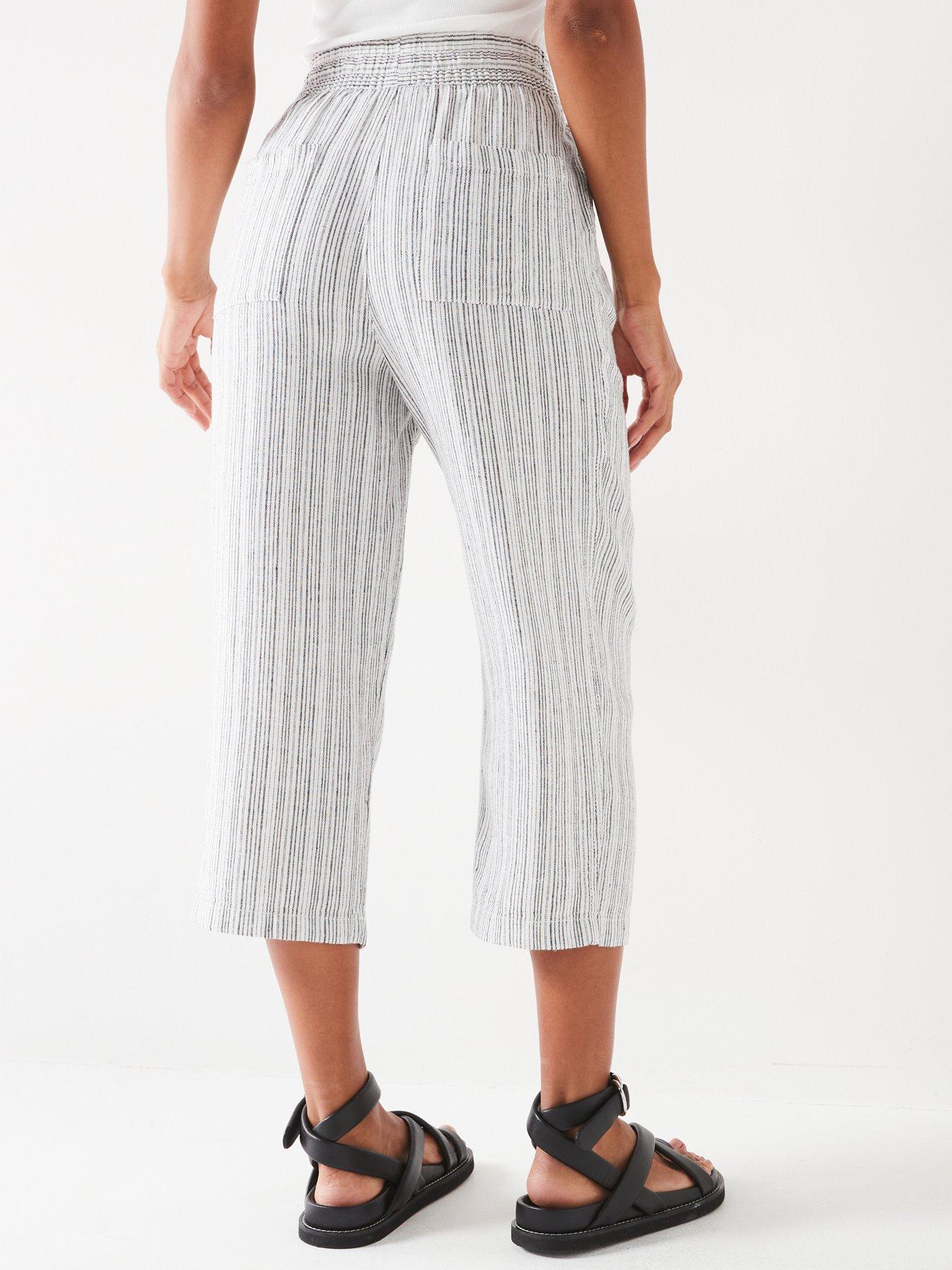 everyday-cropped-linen-blend-stripe-trousers-blackwhitestillFront