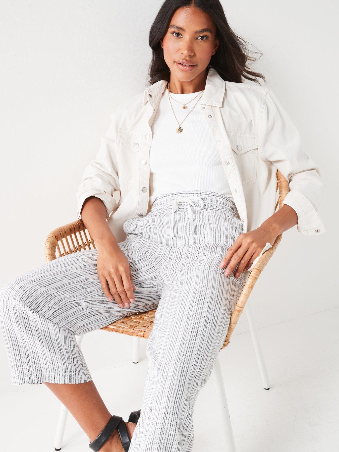 everyday-cropped-linen-blend-stripe-trousers-blackwhiteoutfit