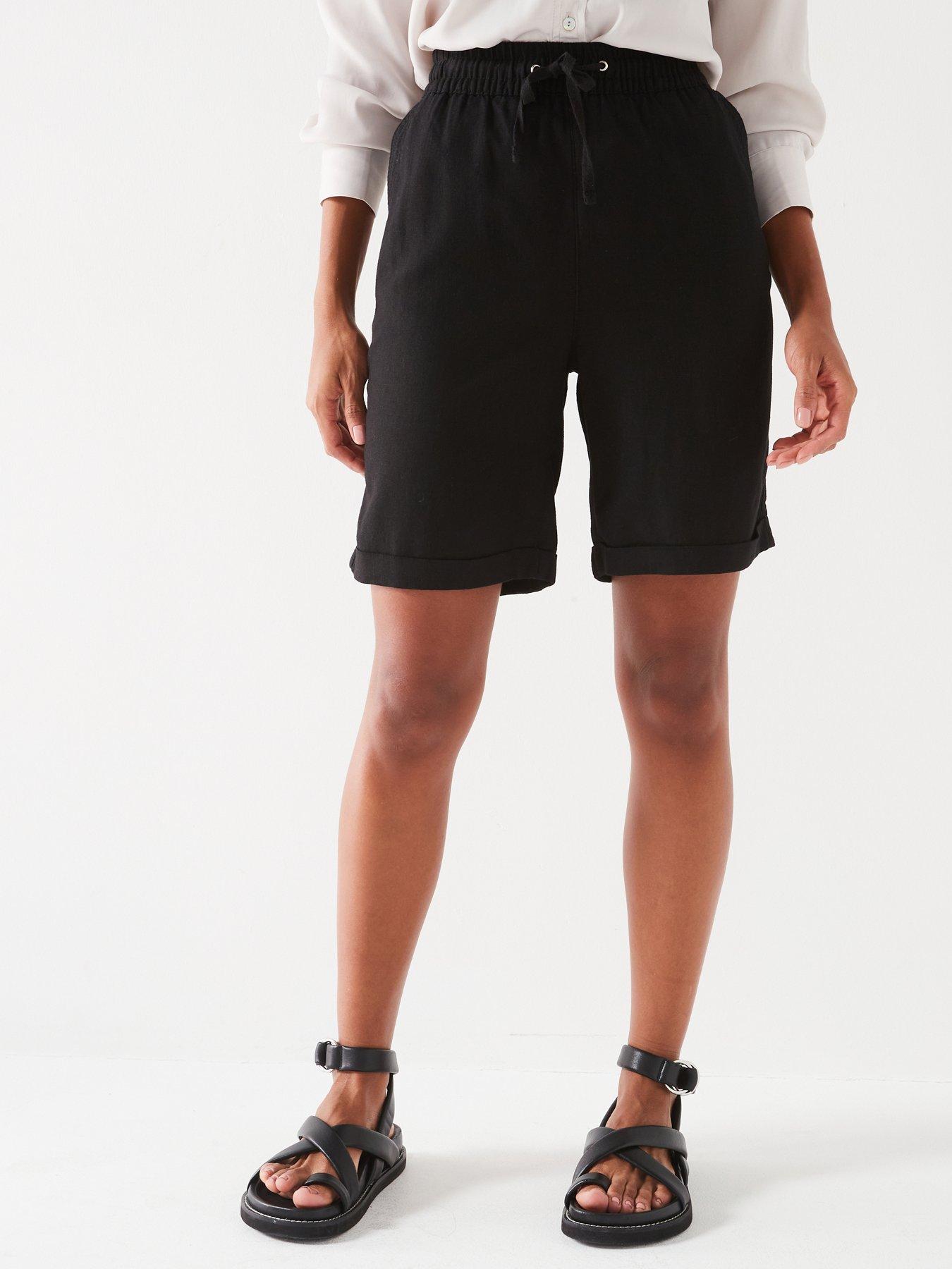 everyday-linen-blend-shorts-black