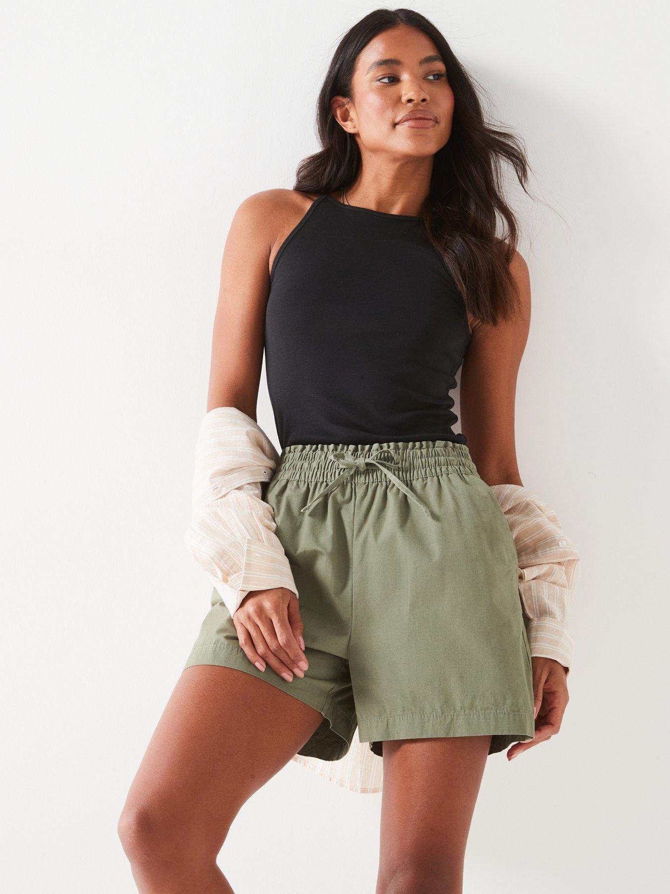 v-by-very-high-waist-turn-up-shorts-khakidetail