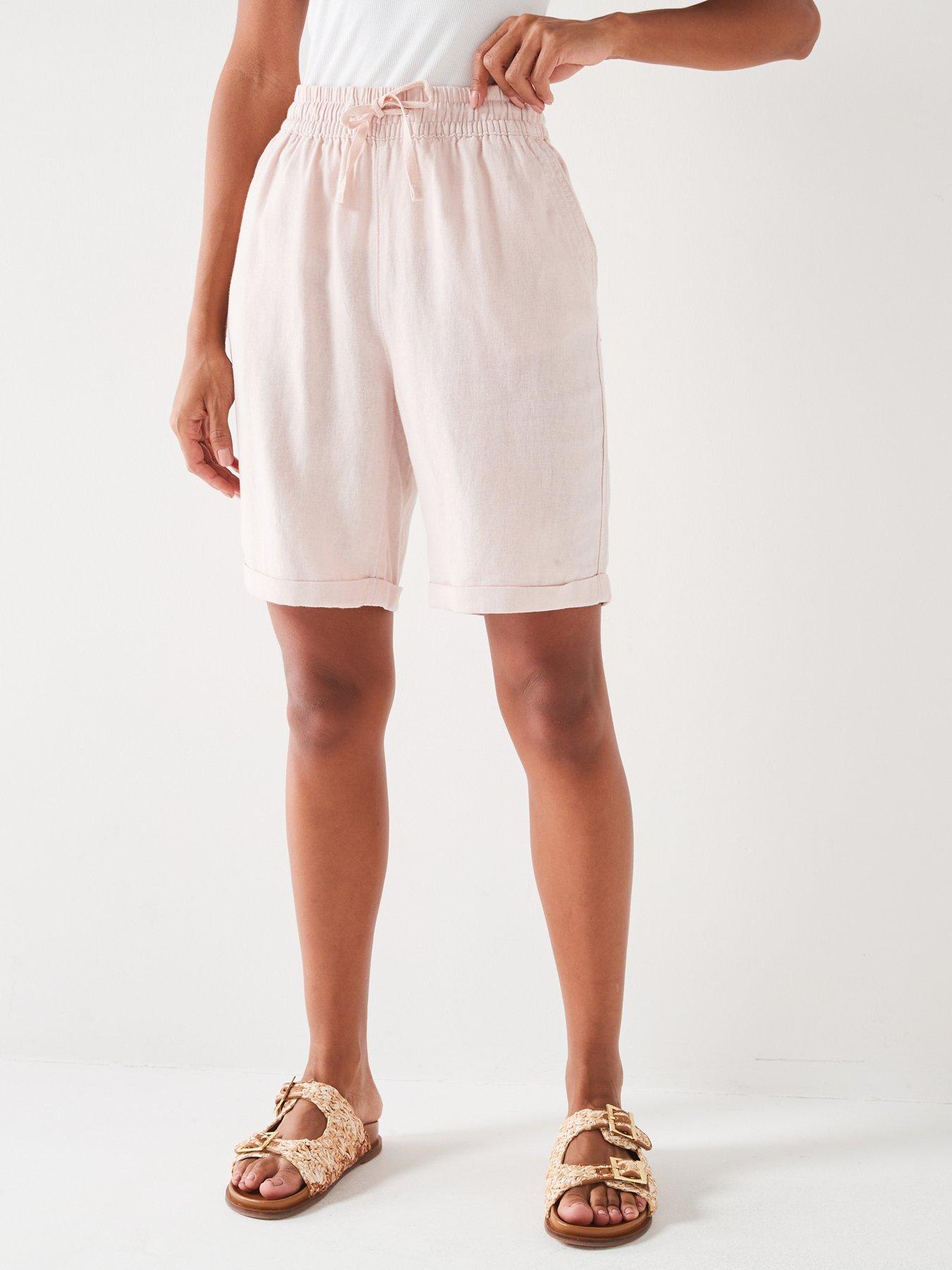 everyday-linen-blend-shorts-pink