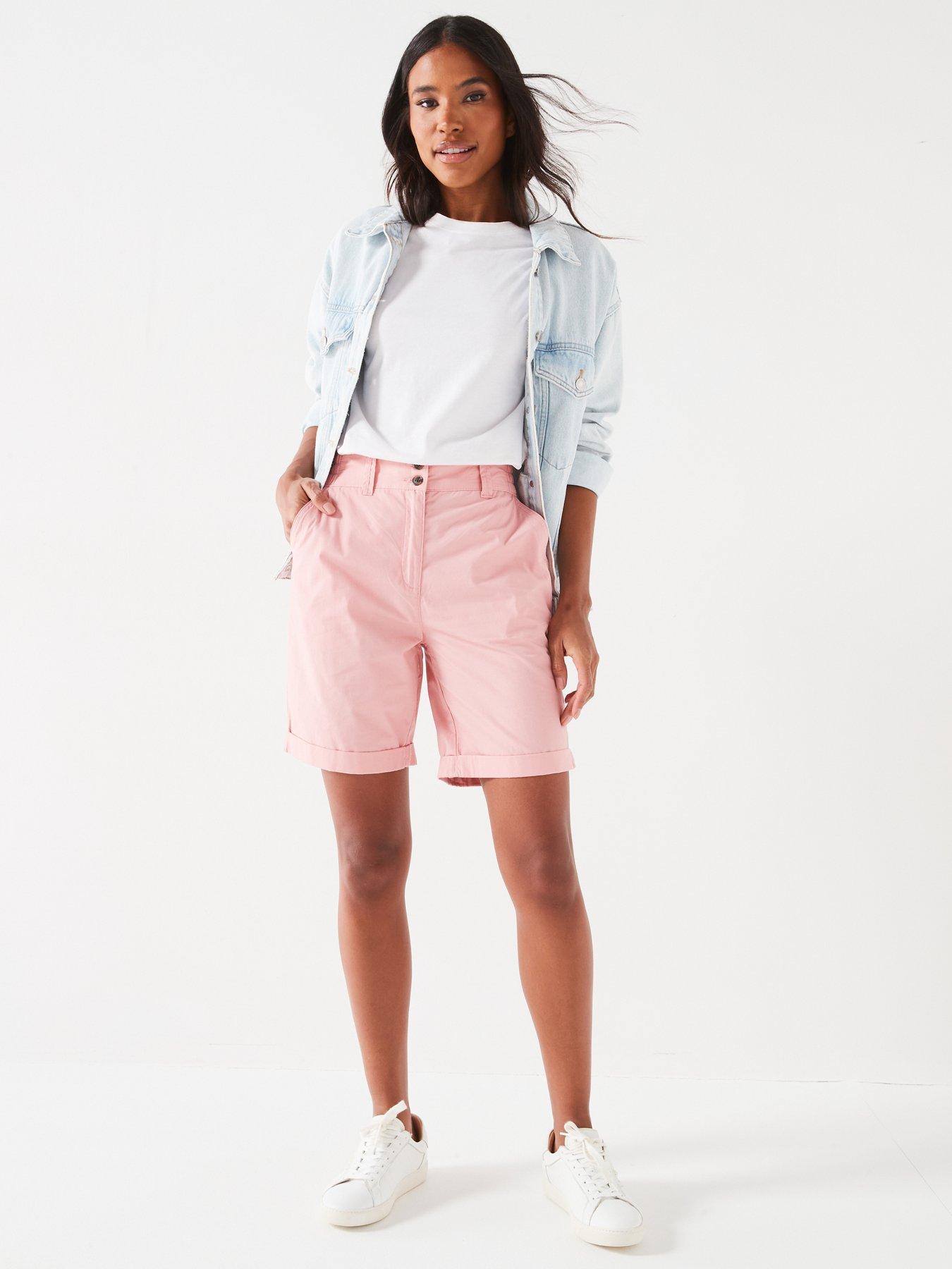 everyday-double-button-poplin-shorts-pinkback