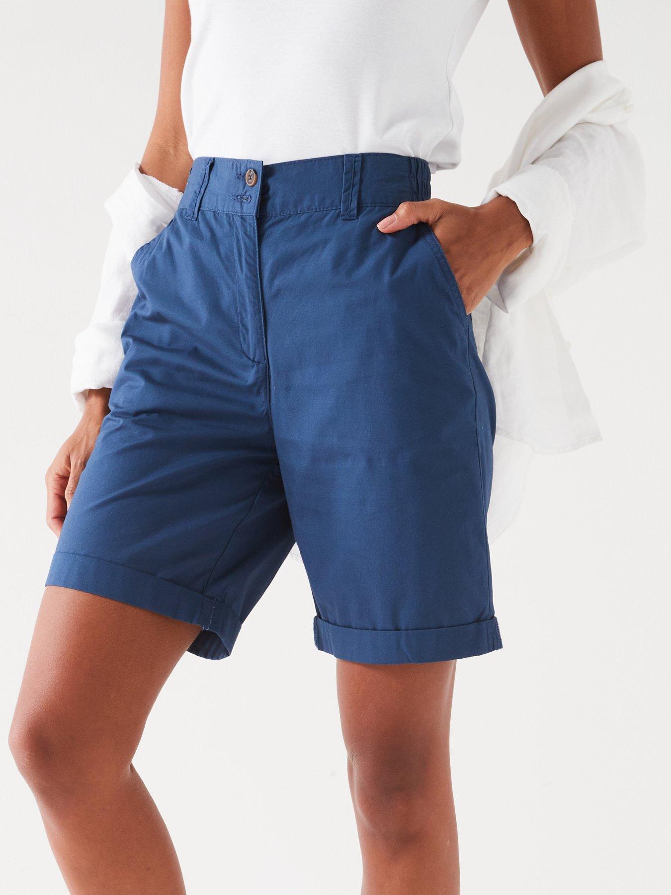 everyday-double-button-poplin-shorts-blueoutfit