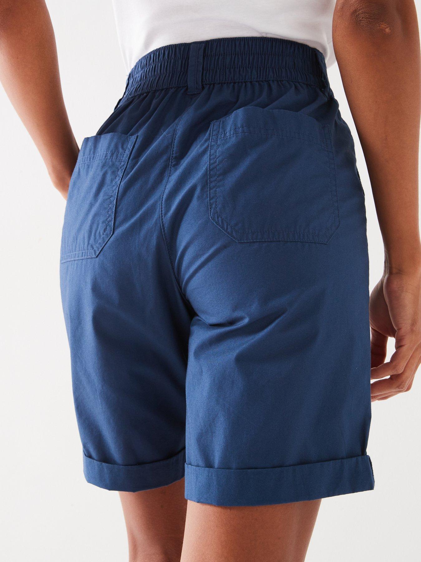 everyday-double-button-poplin-shorts-bluedetail