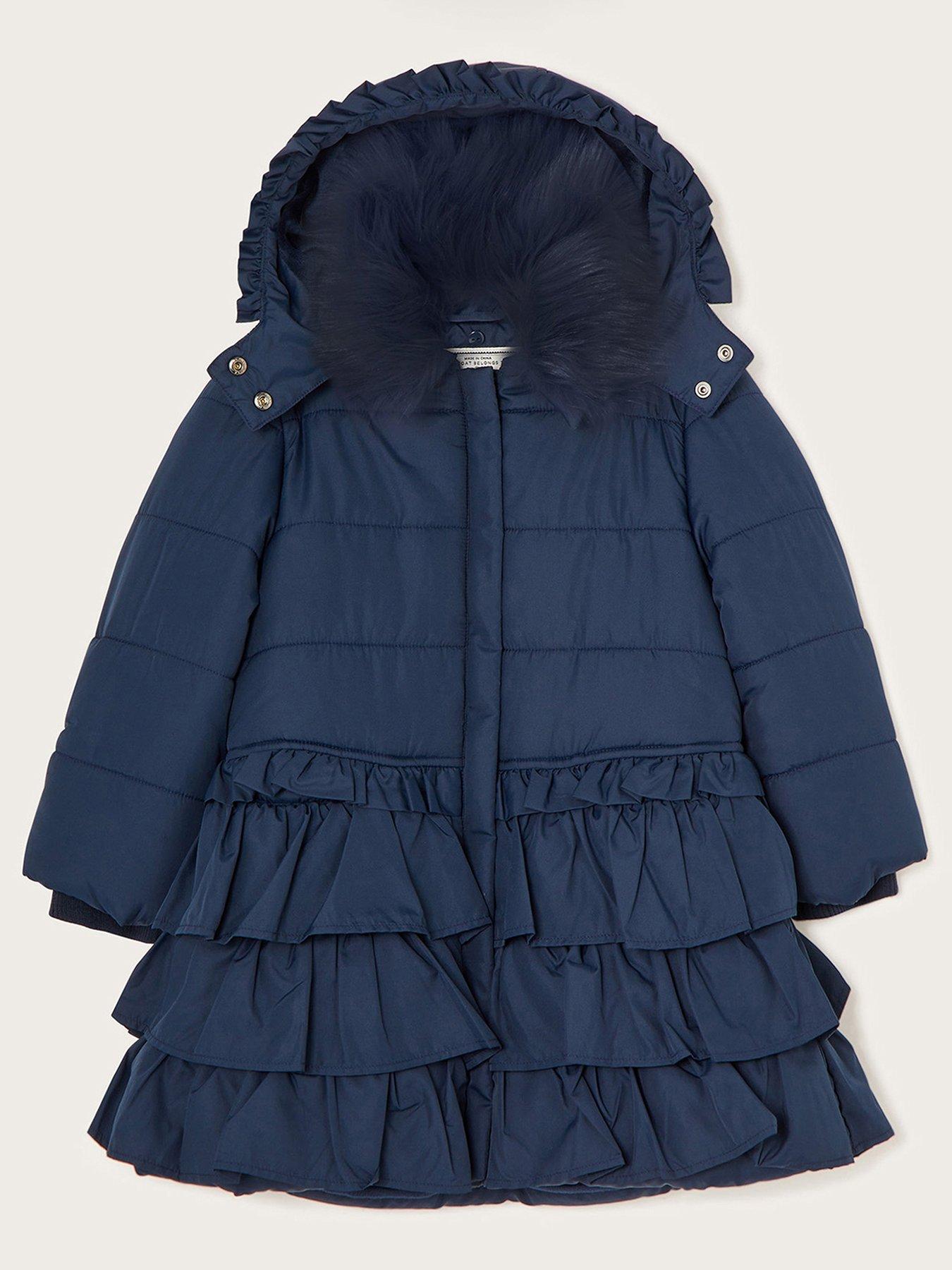 Monsoon girls cheap navy coat