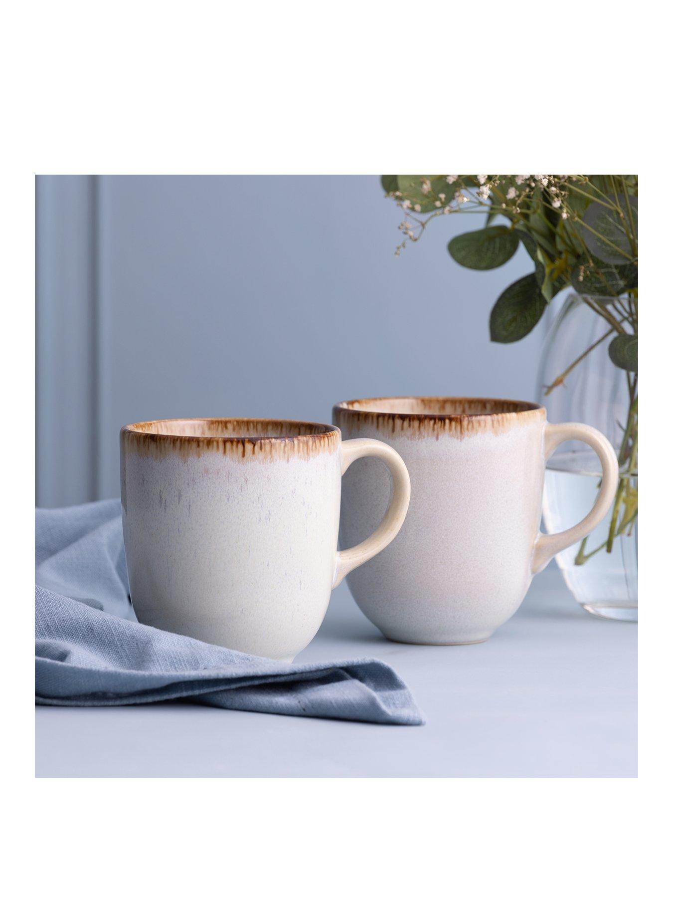 Mason Cash Reactive Set of 2 Mugs – Cream
