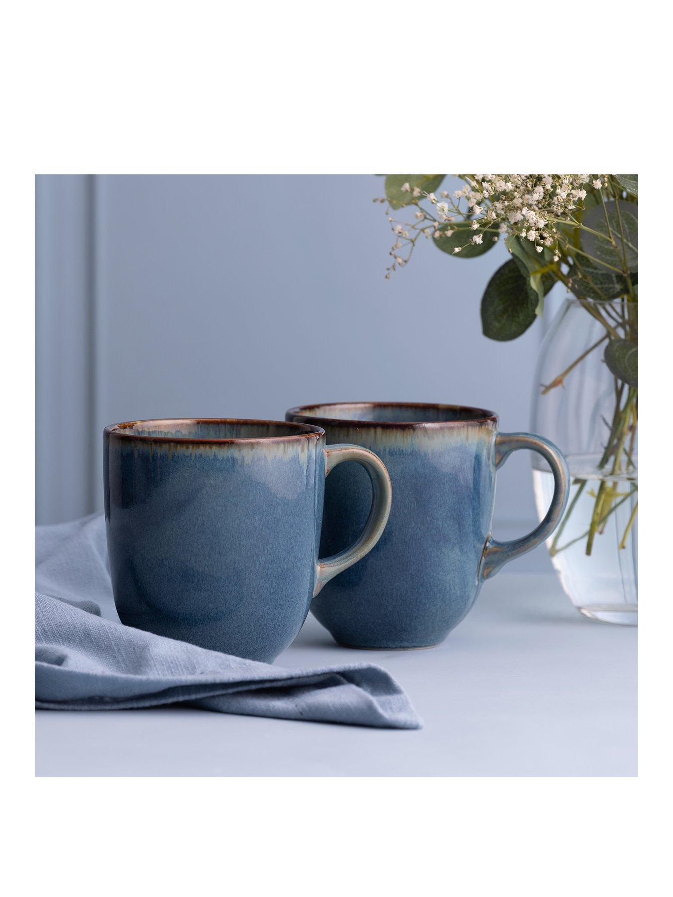 Mason Cash Reactive Set of 4 Mugs – Blue