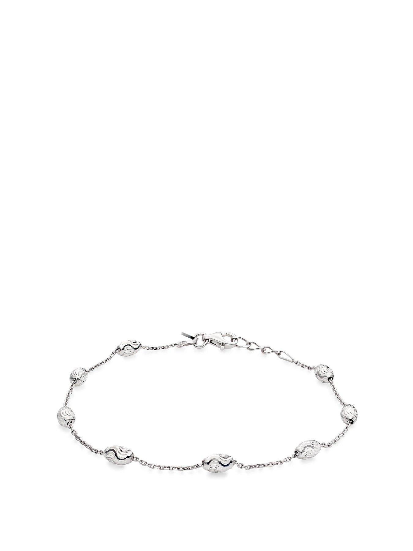 Beaverbrooks Sterling Silver Pebble Ladies Bracelet