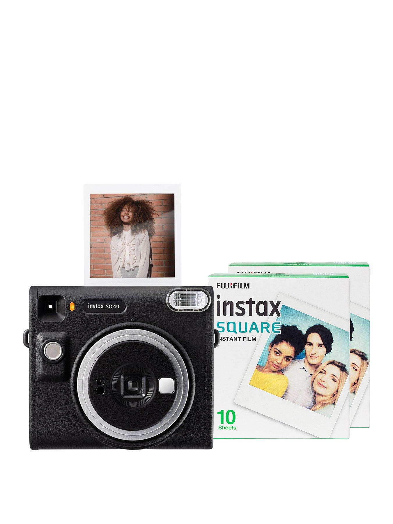 Image 1 of 6 of Fujifilm Instax Fujifilm Instax Square SQ40 Instant Camera with 20 Shot Pack - Black