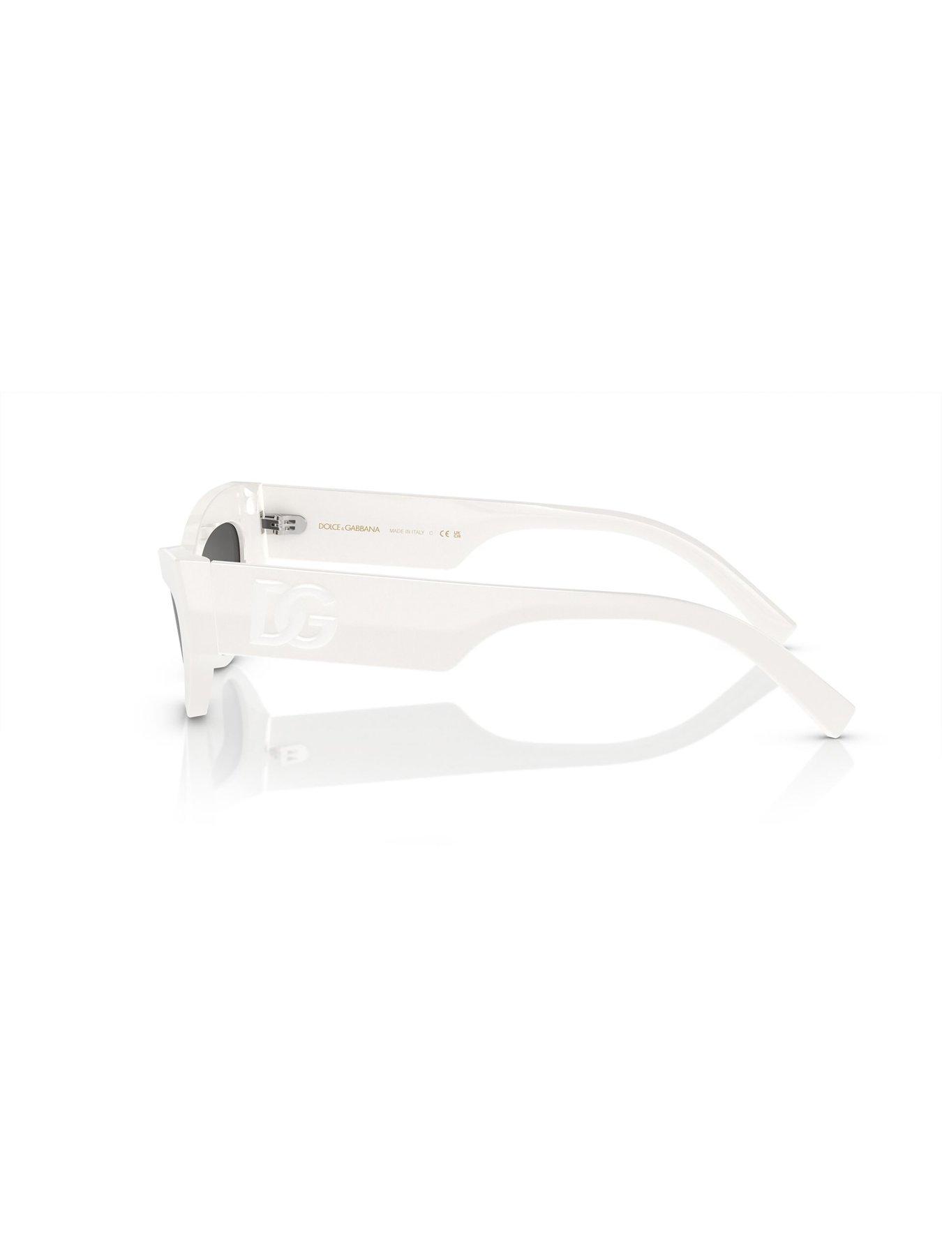 Image 2 of 4 of Dolce & Gabbana Dolce &amp; Gabbana Oval Sunglasses - White