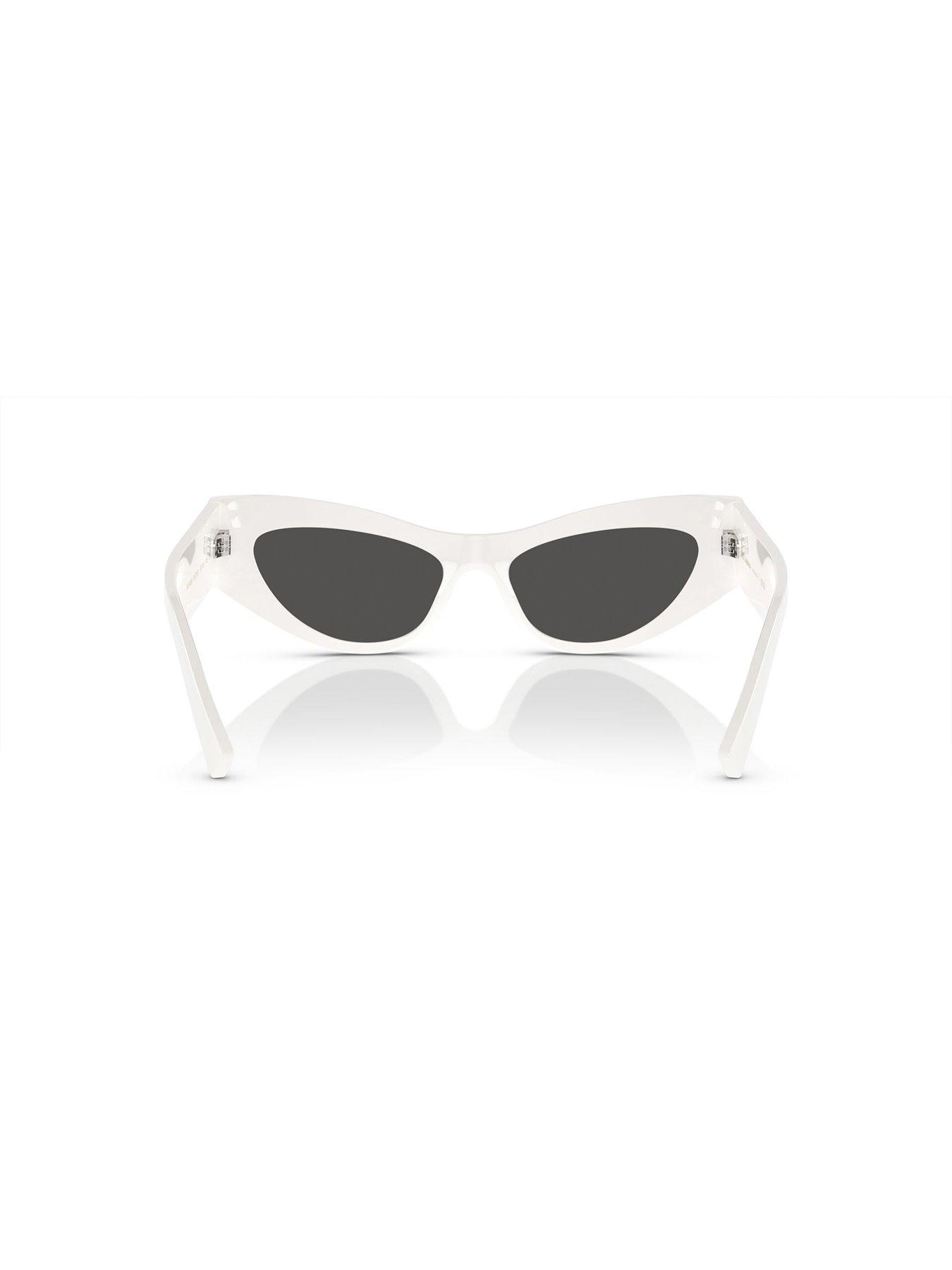 Image 4 of 4 of Dolce & Gabbana Dolce &amp; Gabbana Oval Sunglasses - White