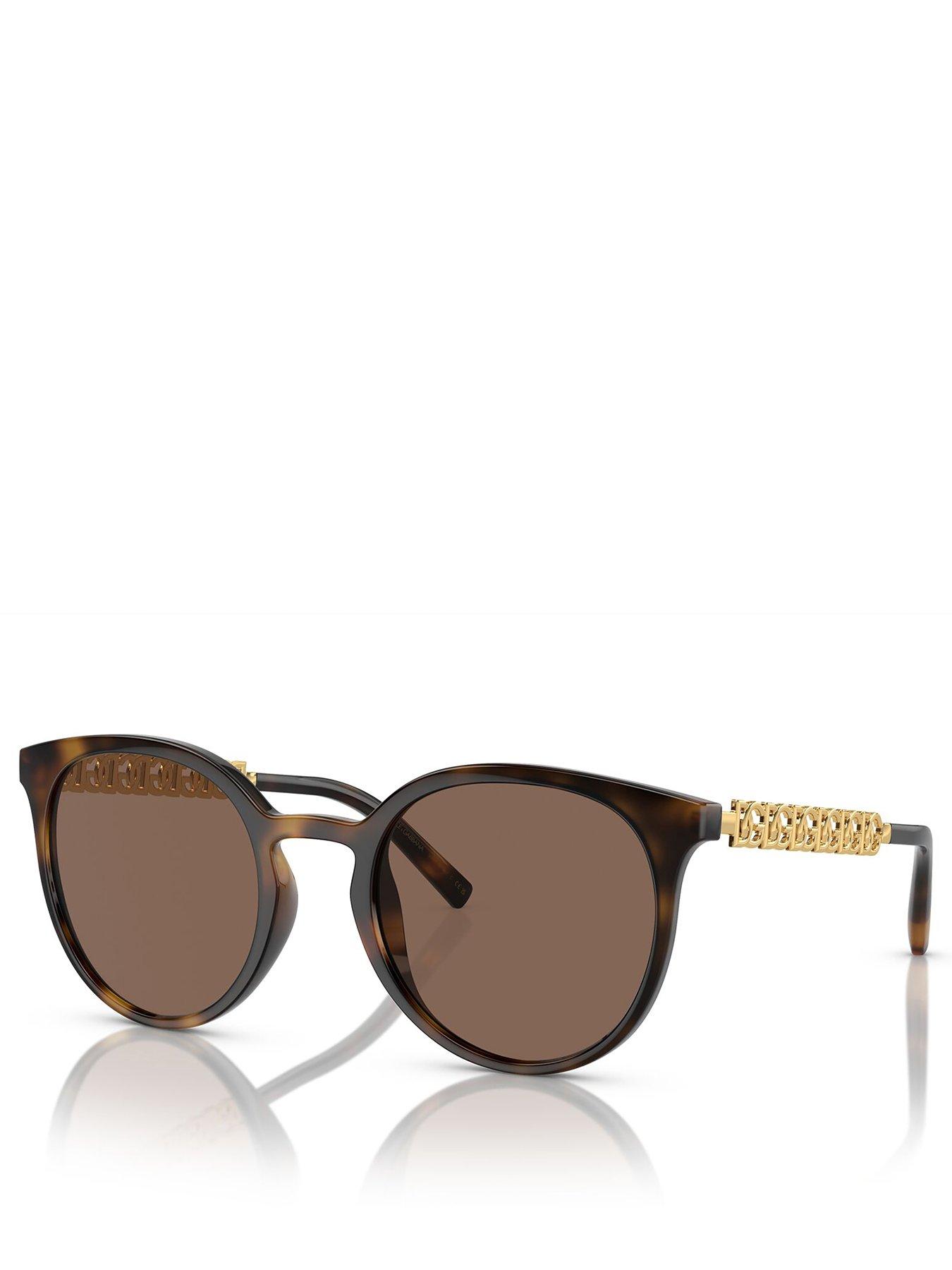 undefined Dolce  &  Gabbana Rounded Sunglasses - Havana