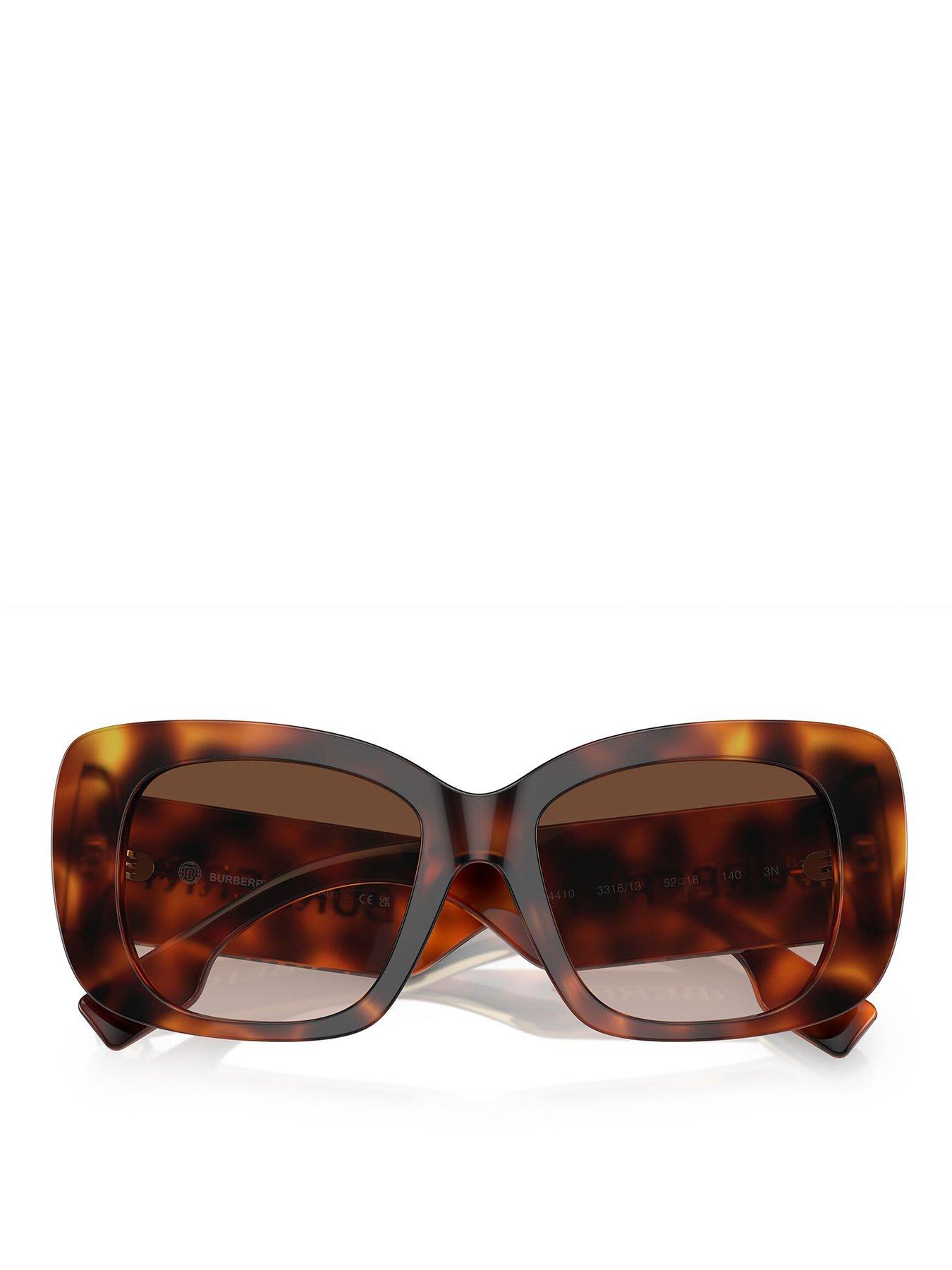 Image 3 of 4 of Burberry Burberry Oversized Sunglasses - Light Havana