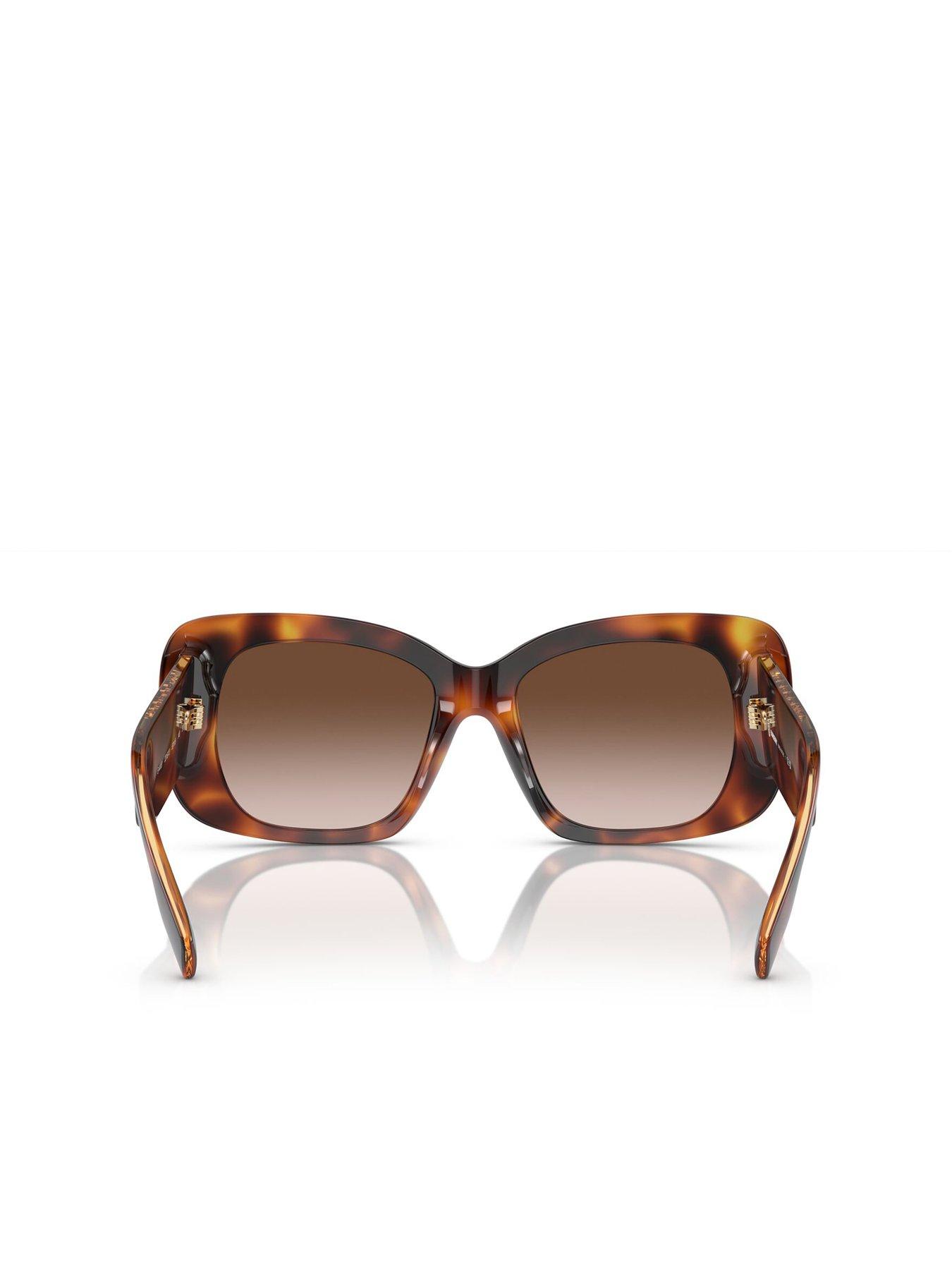 Image 4 of 4 of Burberry Burberry Oversized Sunglasses - Light Havana