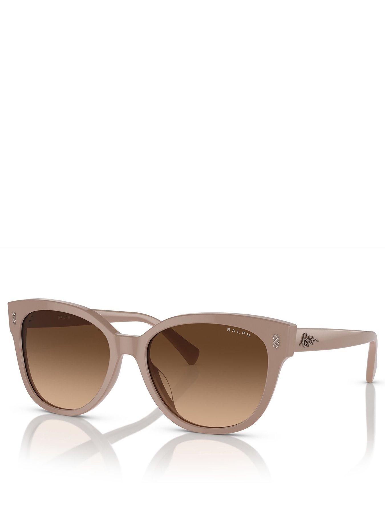 undefined Cat Eye Sunglasses - Shiny Solid Beige