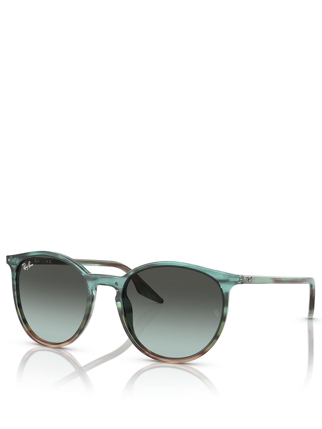 Ray-Ban Ray Ban Rounded Sunglasses - Striped Blu Gradient Green